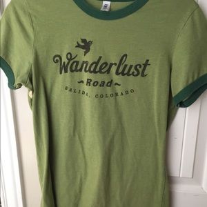 Wanderlust green shirt
